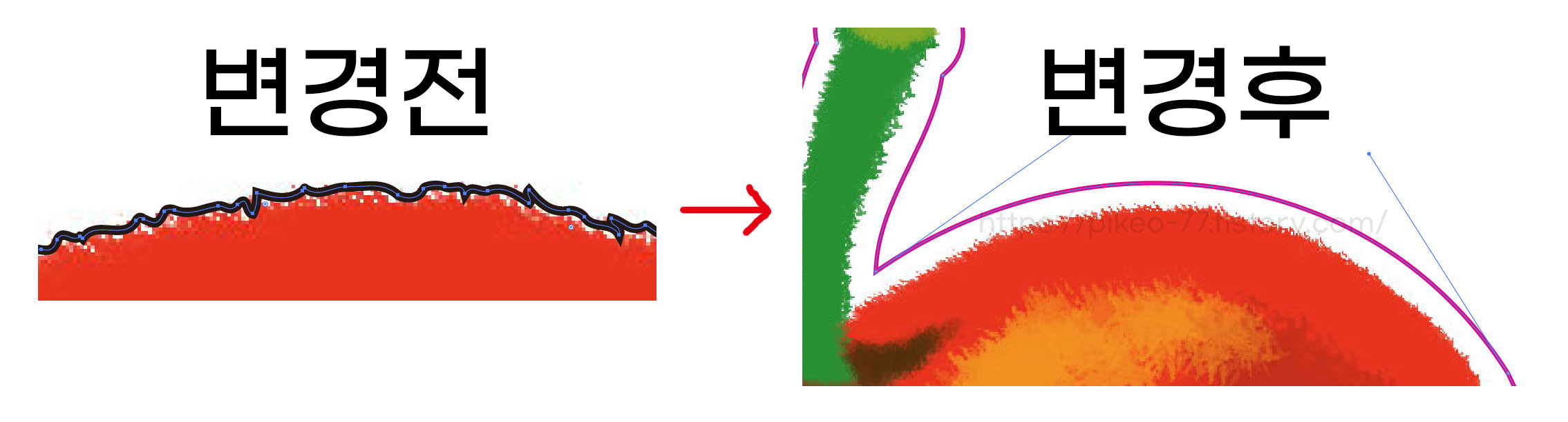 일러스트레이터 칼선