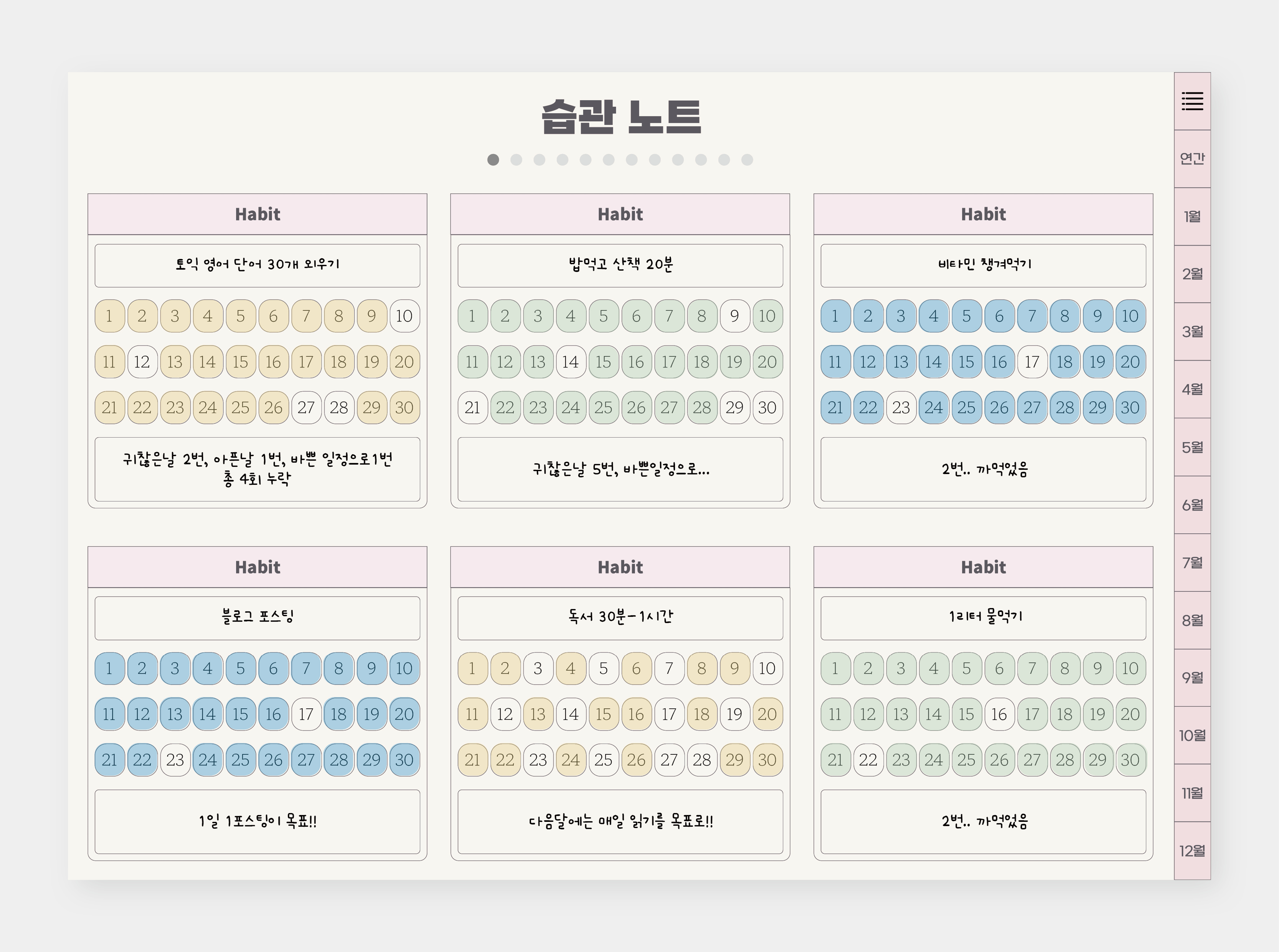 굿노트 대학생 플래너 사용법 예시 여덟번째