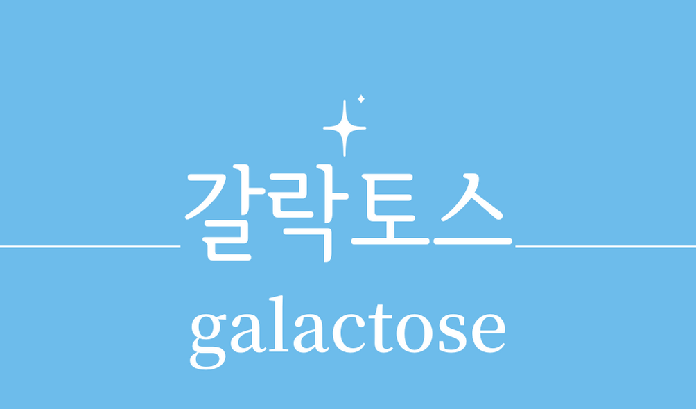 &#39;갈락토스(galactose)&#39;