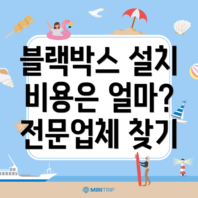 블랙박스 설치 비용