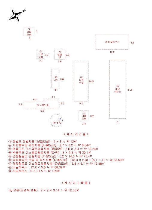 홍성지원2023타경258 제시외건물 및 제시외구축물