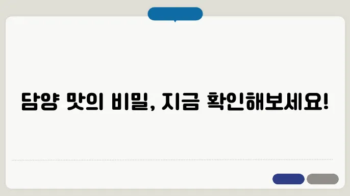 담양 죽골 맛집