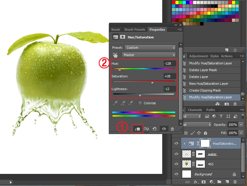 포토샵 hue/saturation
