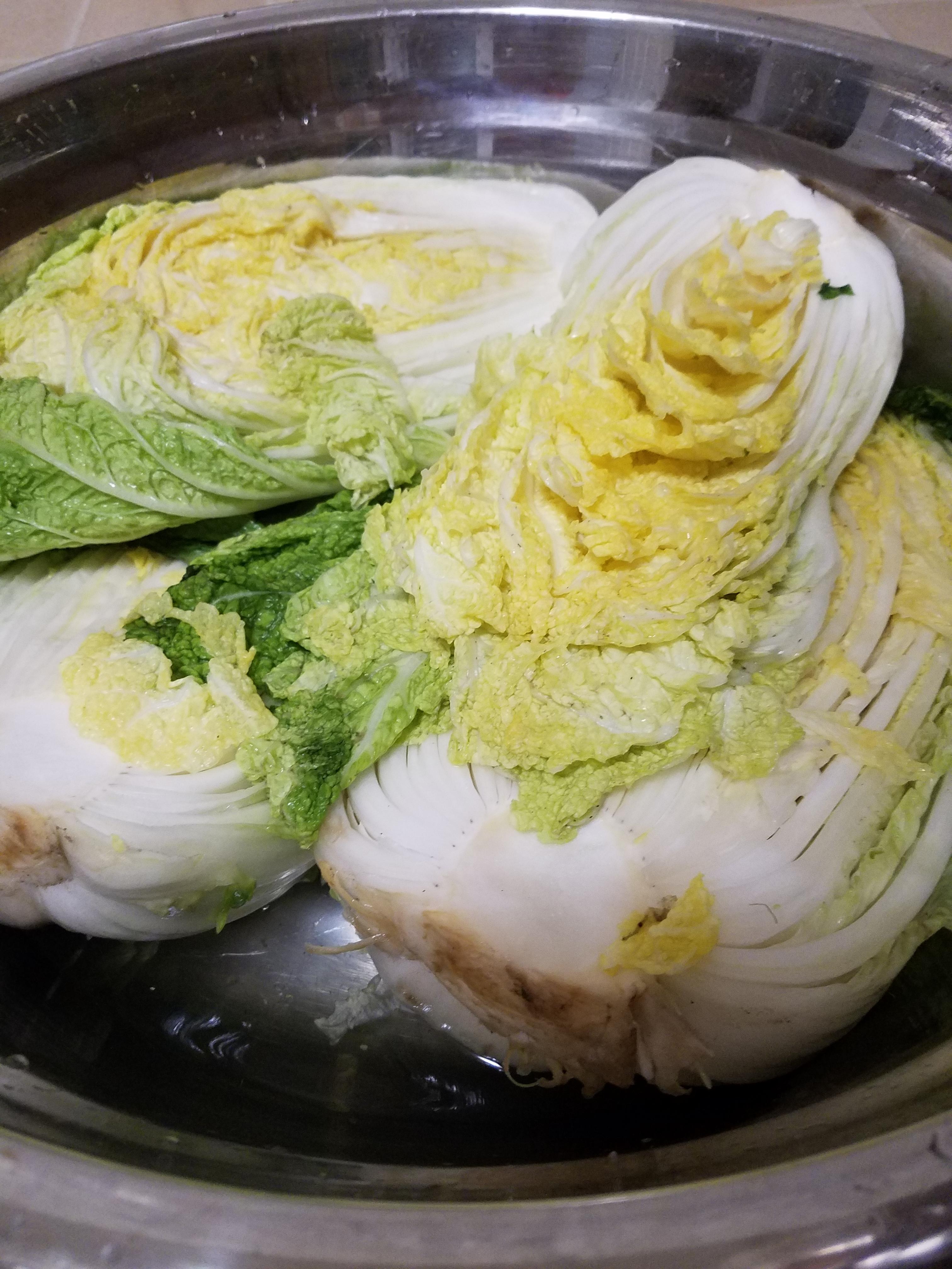  김치를 담그려는데 호박이 생겼다