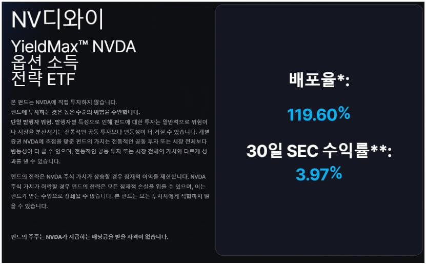 NVDY ETF 정보