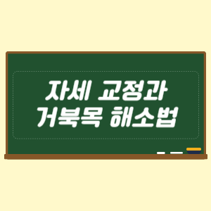 자세 교정과 거북목 해소법