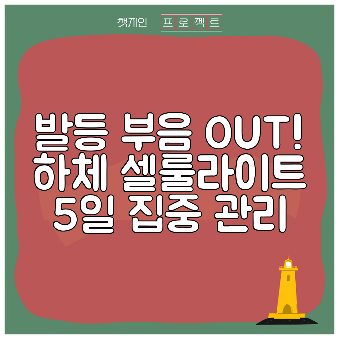 발등 부음 OUT! 하체 셀룰라이트 5일 집중 관리