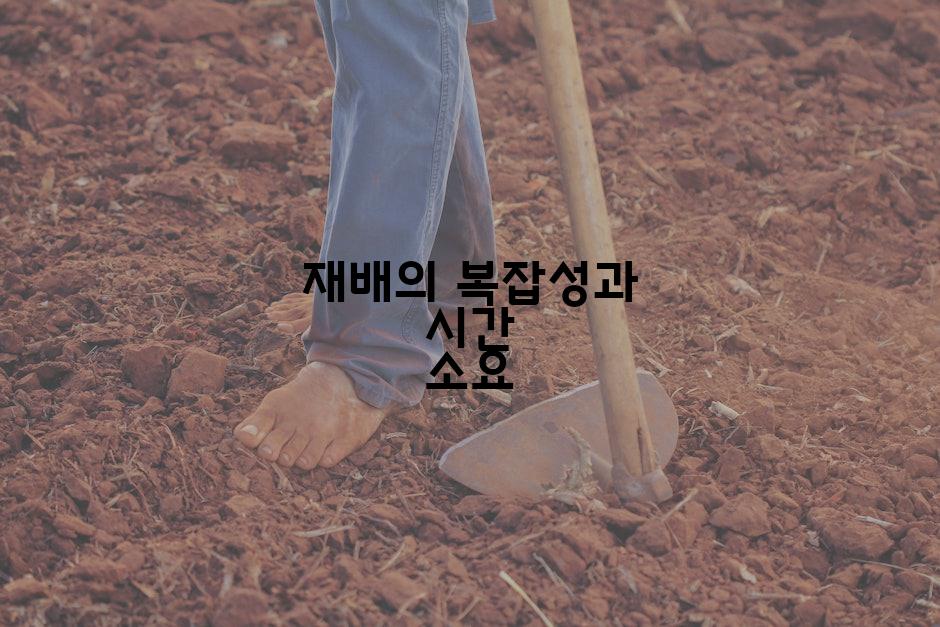재배의 복잡성과 시간 소요