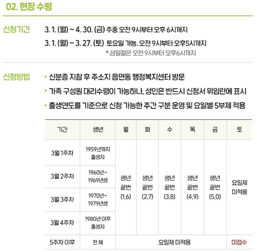 재난기본소득 방문접수