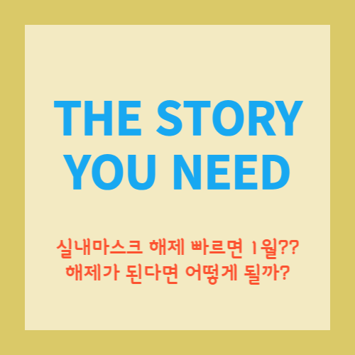  실내마스크 해제 언제?? 빠르면 1월에 한다.