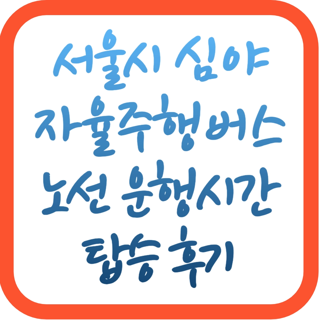 서울시-심야자율주행버스-노선-운행시간-탑승후기