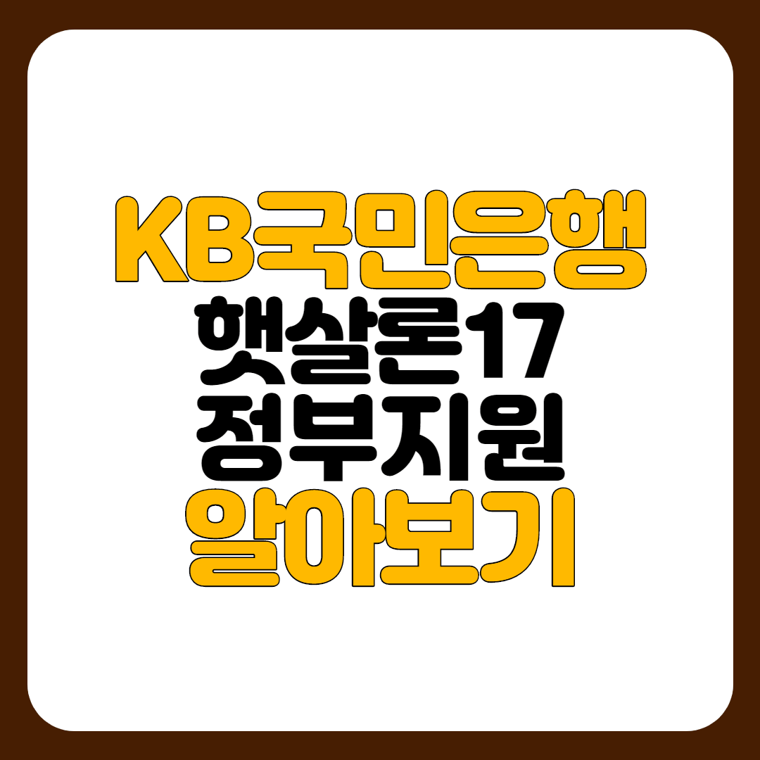 KB국민은행 햇살론17