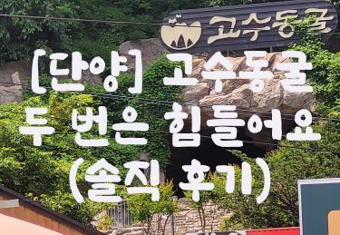  [단양] 고수동굴 두 번은 힘들어요(솔직 후기)
