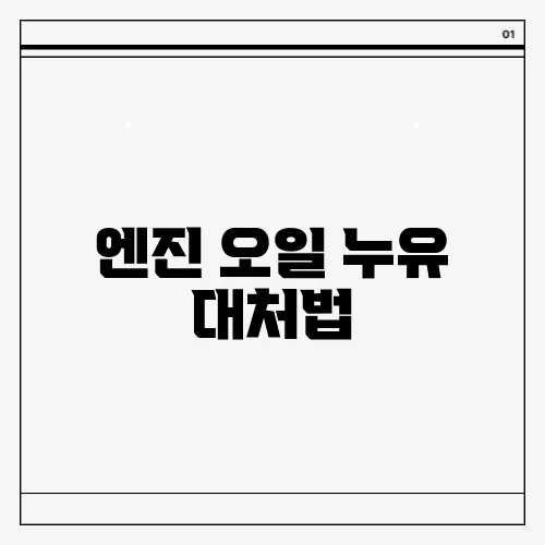 엔진 오일 누유 대처법