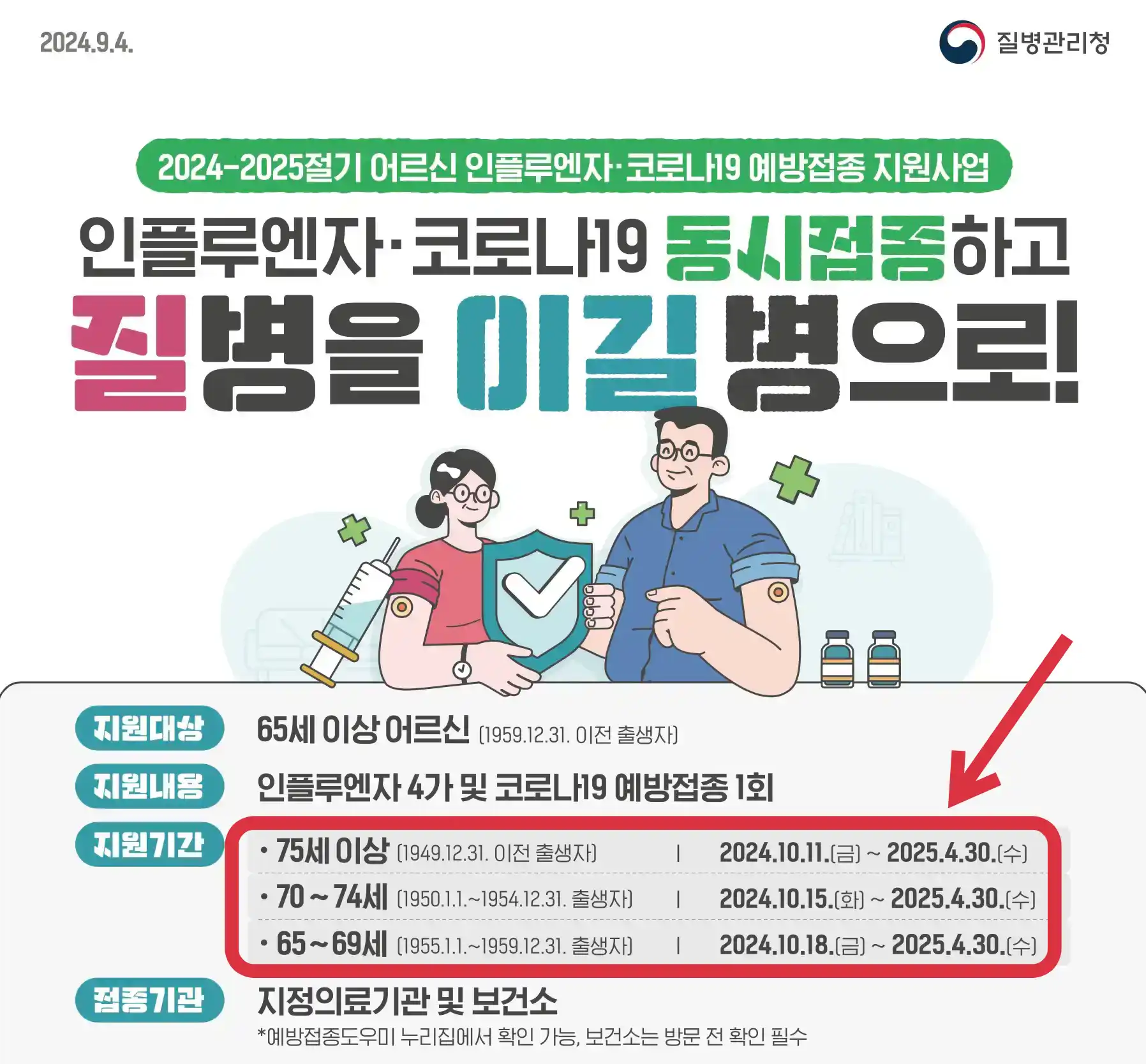 어르신 인플루엔자 코로나19 동시 접종