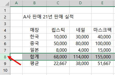  [엑셀]행과 열의 삽입, 복사, 삭제하는 방법(단축키 포함)