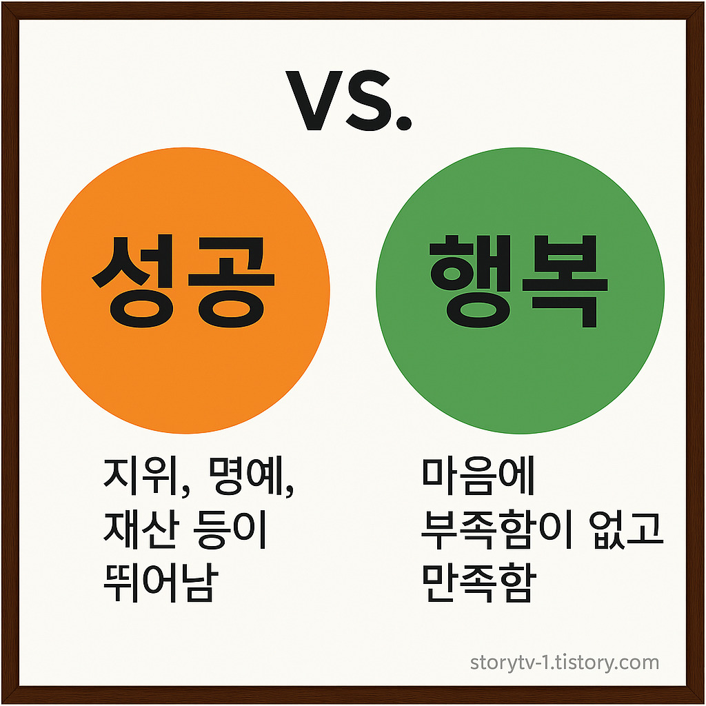 성공! VS 행복!