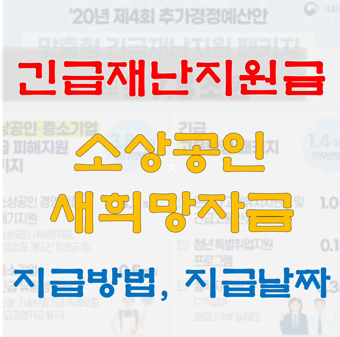  새희망자금 소상공인 재난지원금  200만원씩 지급?