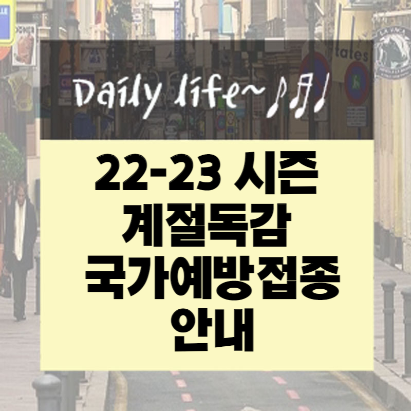  계절독감 국가예방접종 안내