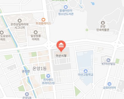 아산시청 위치 이미지