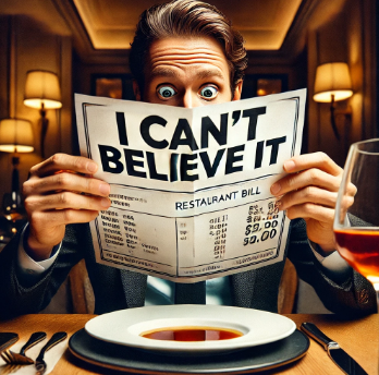 커피 가격을 보고 놀란 남자 / I can't believe it
