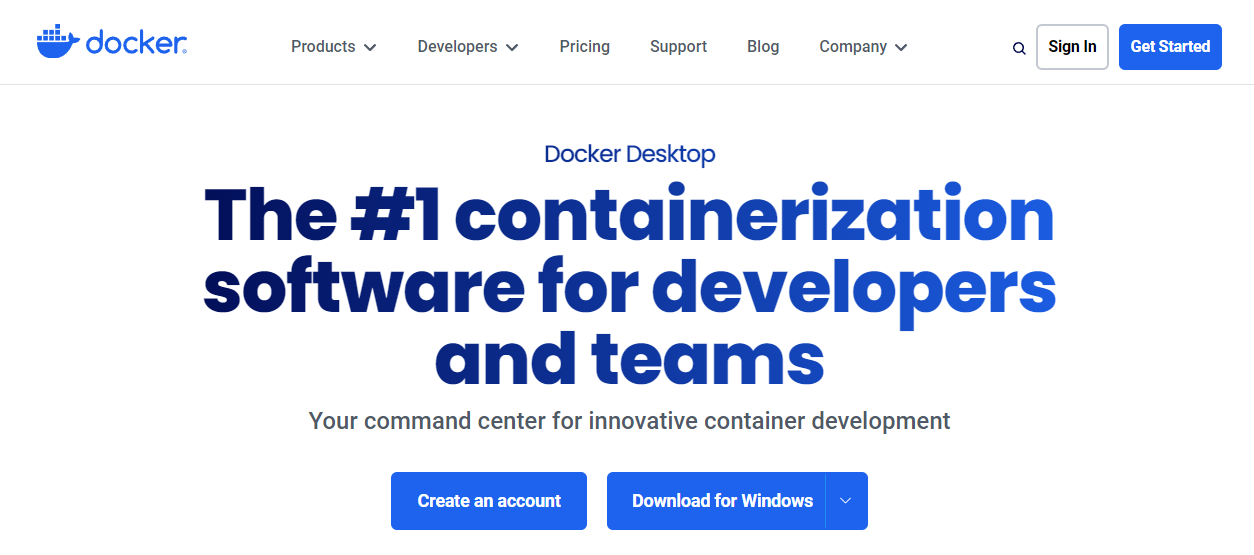 Docker landing page