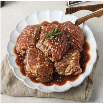  갈비아저씨 수제 돼지갈비 숯불 양념목살 왕구이 300g