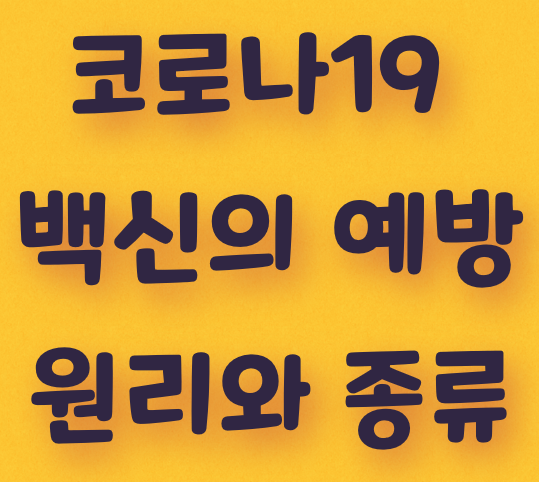  코로나19 백신의 예방원리와 종류