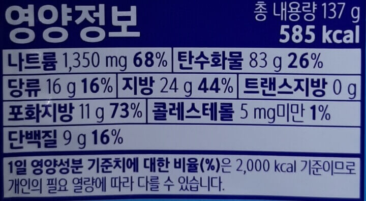 배홍동-비빔면-영양정보-상세