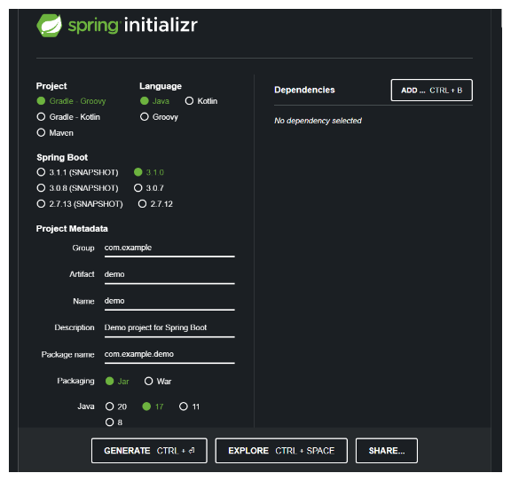  Spring Basics : Spring Initialize