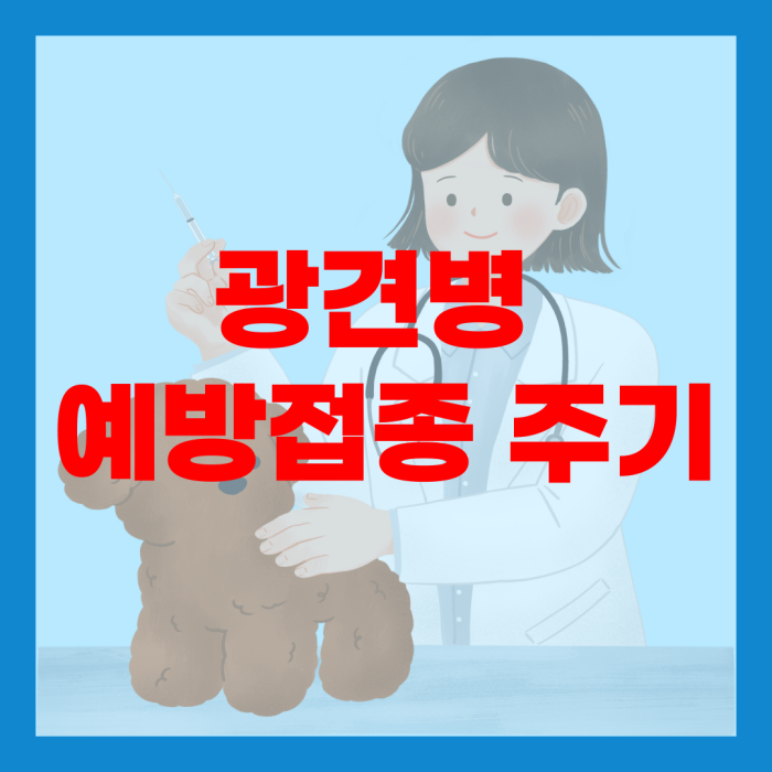 수의사가 강아지에게 주사를 놓고 있는 그림