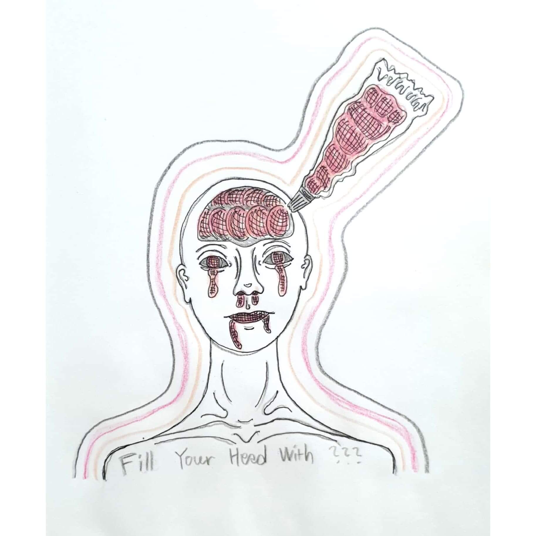  Fill Your Head with ??? / 일러스트 그림 드로잉 / 추상화 그리기