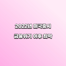  2022년 미국 증시, 금융위기 이후 최악
