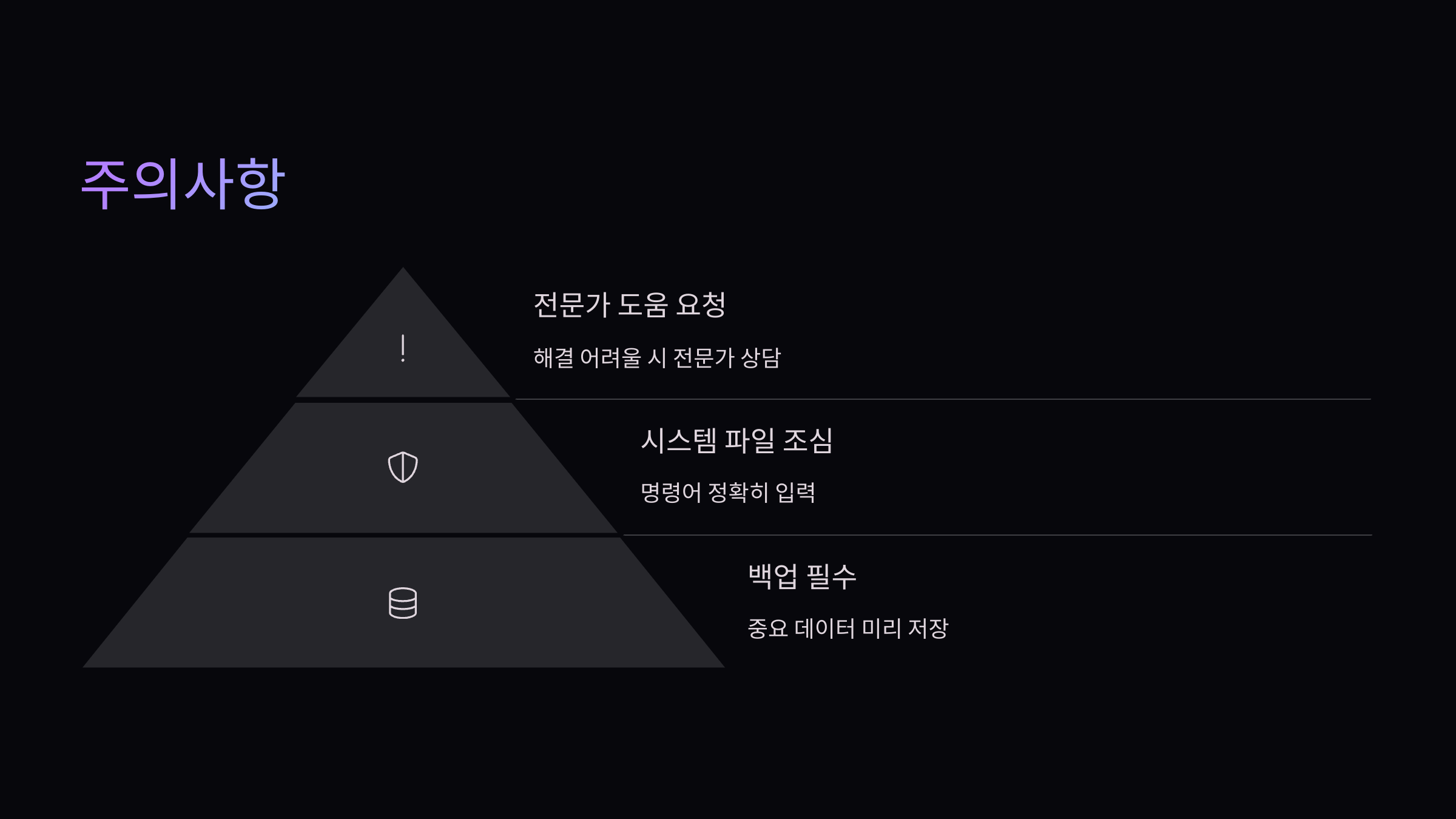 주의사항