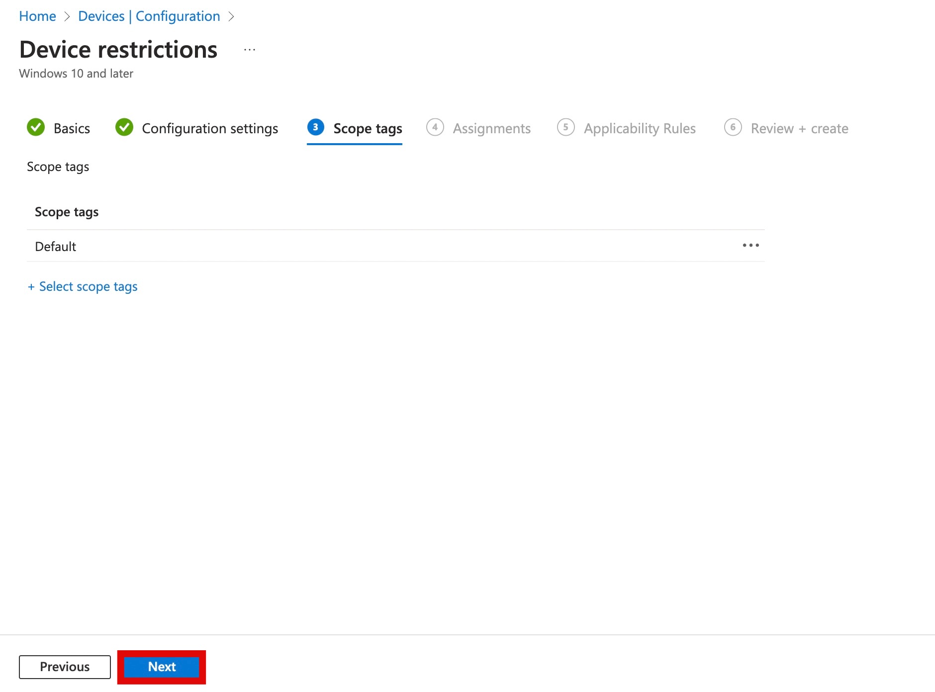Intune Scope tags