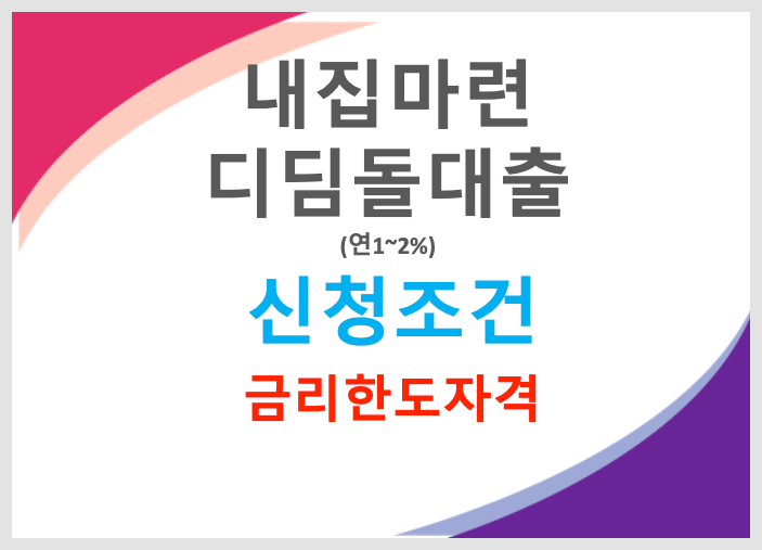 내집마련 디딤돌 대출 신청 방법