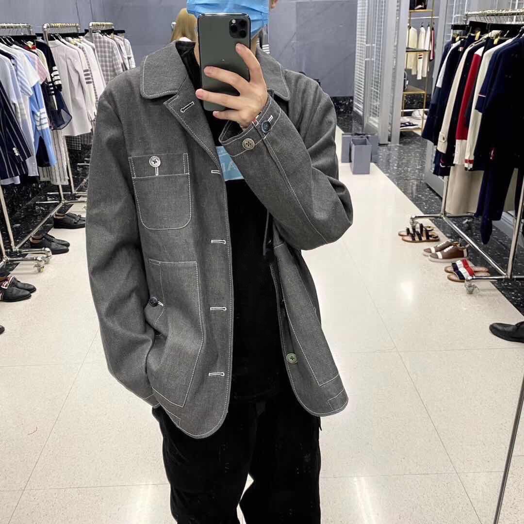  [THOM BROWNE] 톰브라운 20SS 패치 포켓 데님 자켓