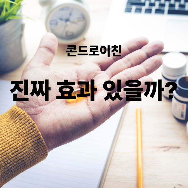 🦴 관절 건강에 좋다는 콘드로이틴, 정말 효과 있을까?