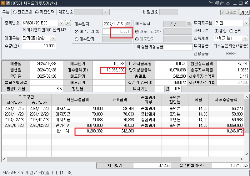 채권으로 목돈 현금 굴리기