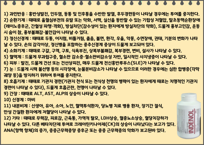 인데놀정_부작용