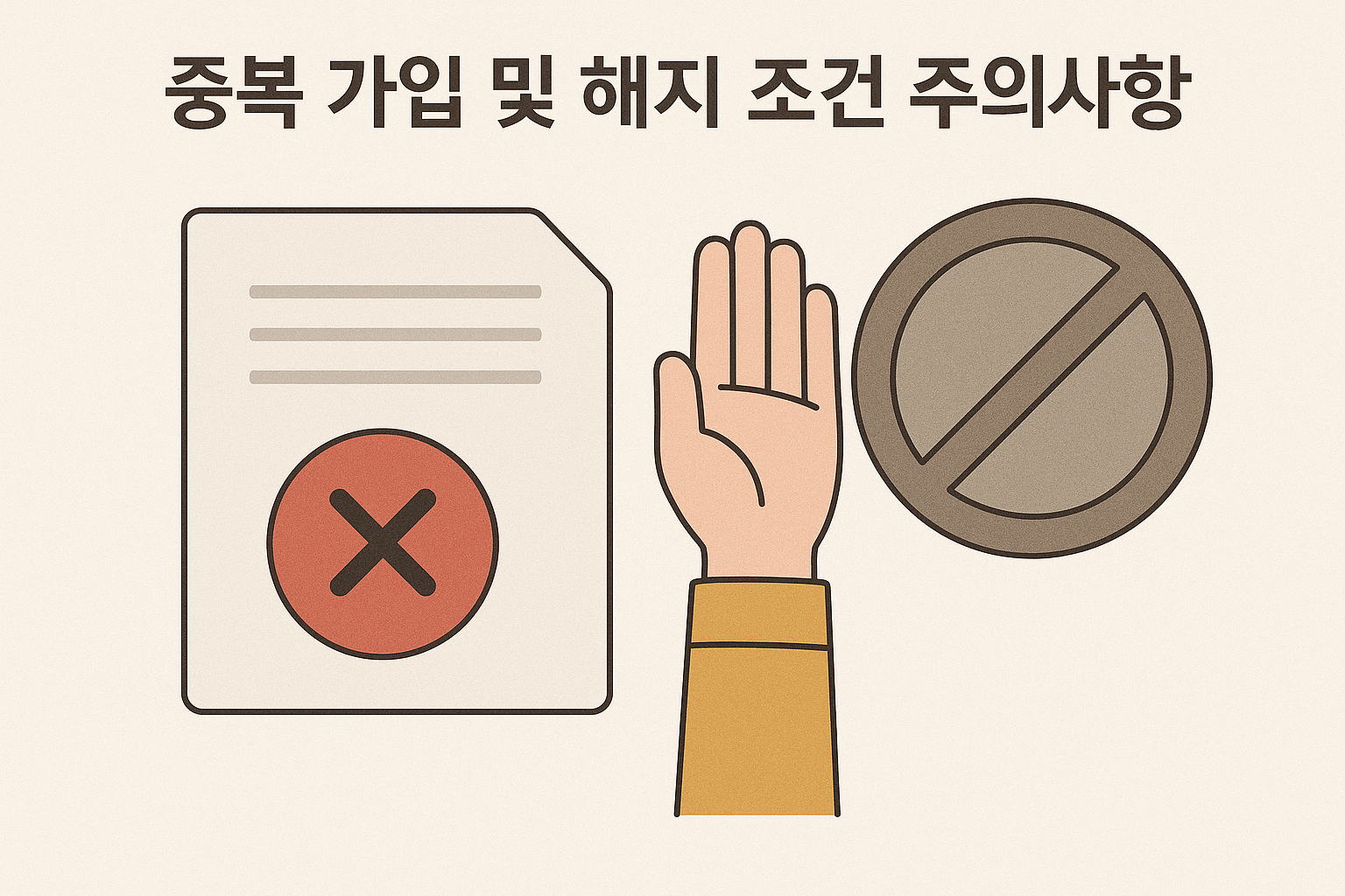 중복 가입 및 해지 조건 주의사항