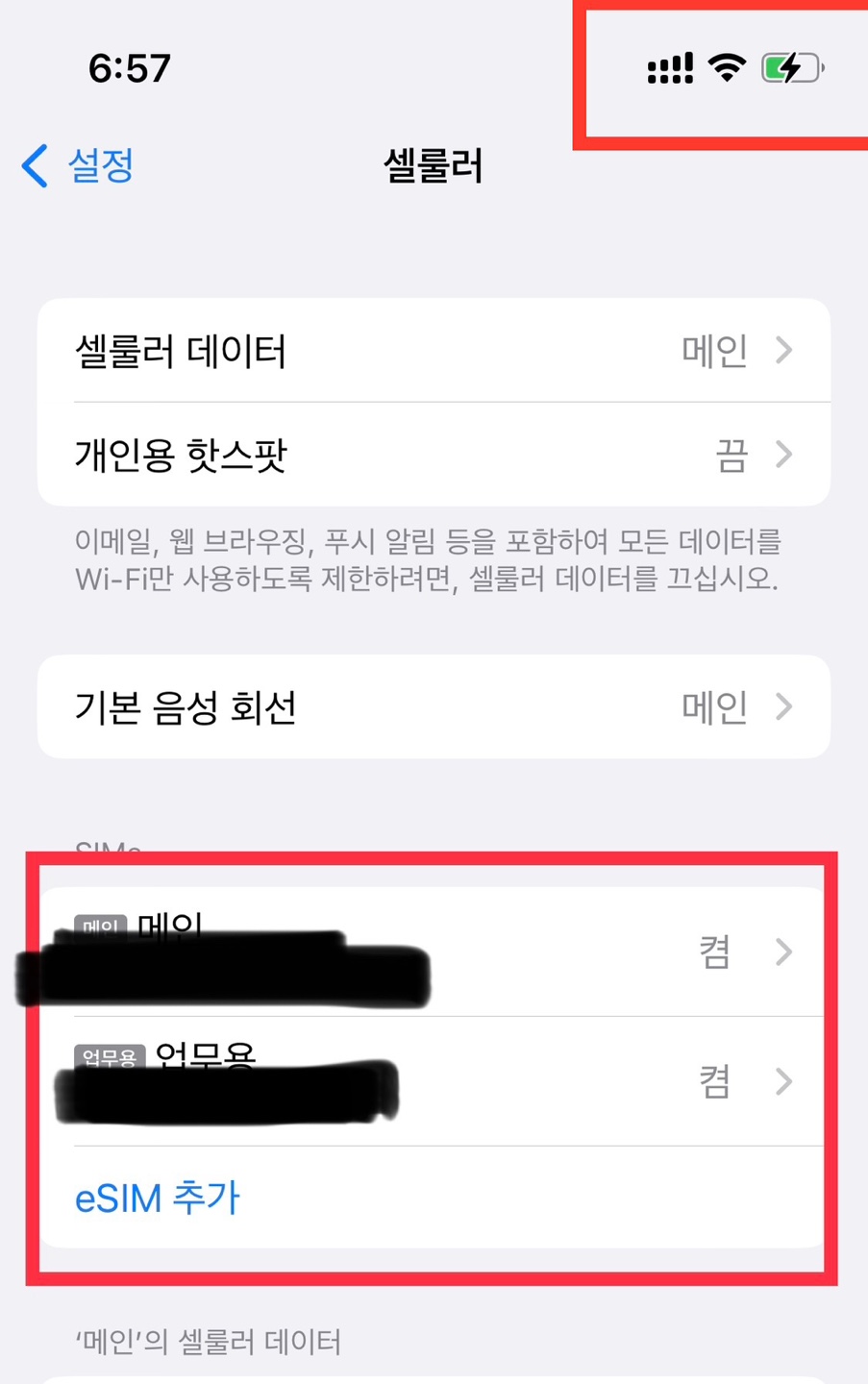 아이폰 u심과 e심