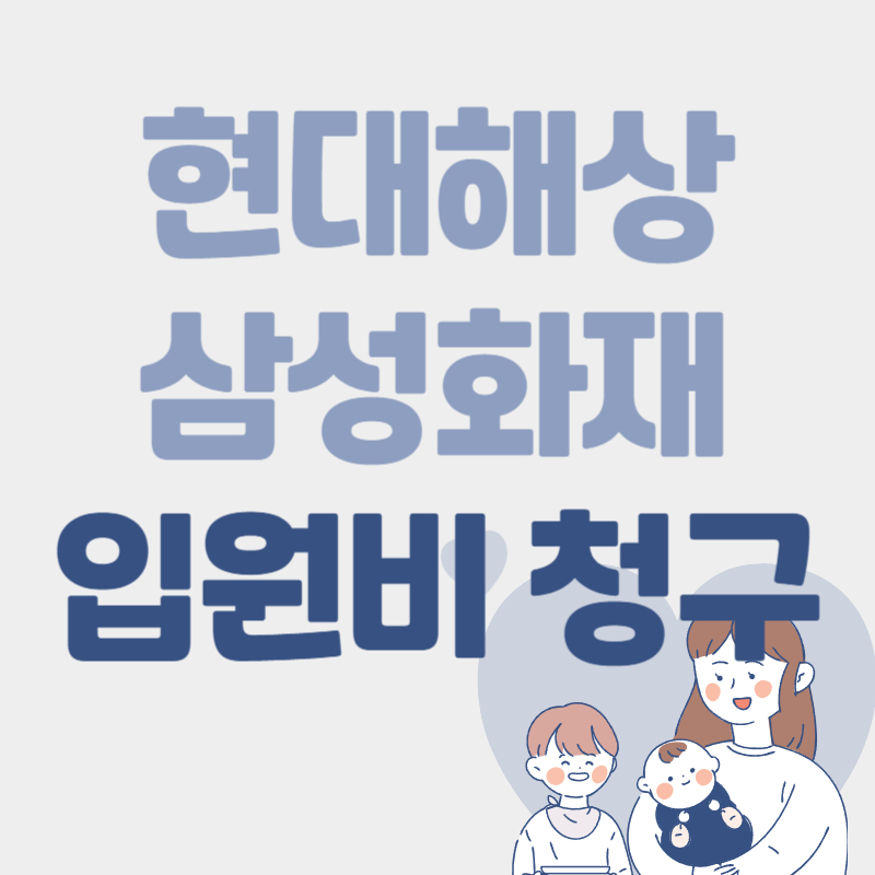  [입원 보험] 현대해상 태아보험 삼성화재 실비 입원비 청구