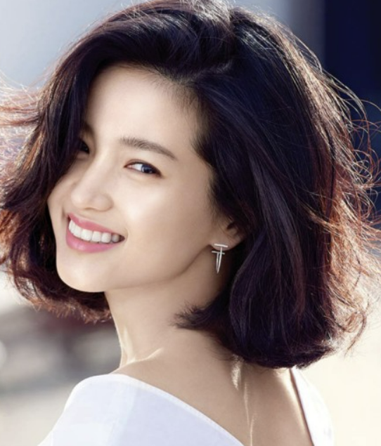 둥근 얼굴형 단발펌, 김태리