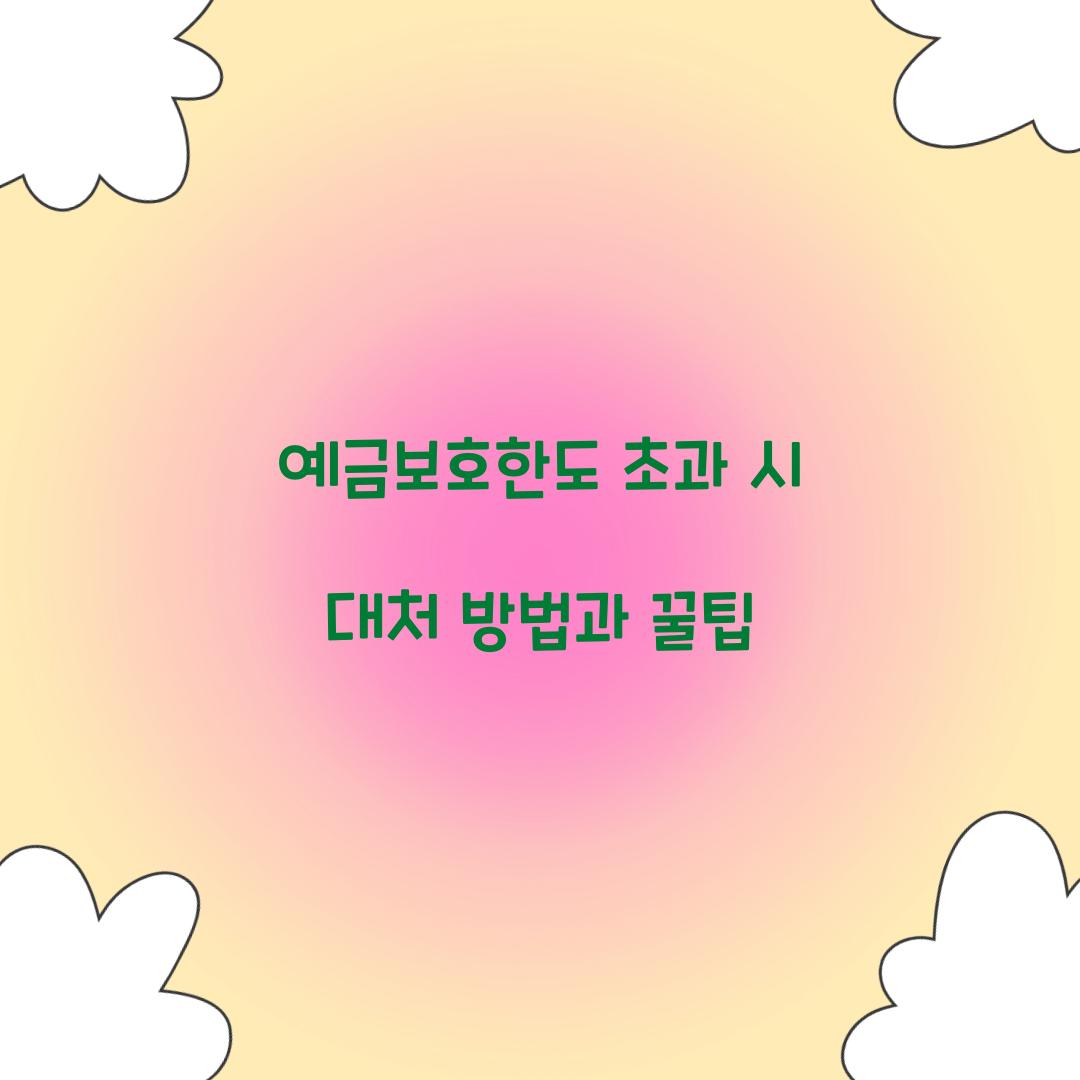 예금보호한도 초과
