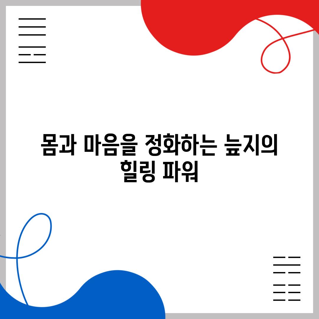 몸과 마음을 정화하는 늪지의 힐링 파워