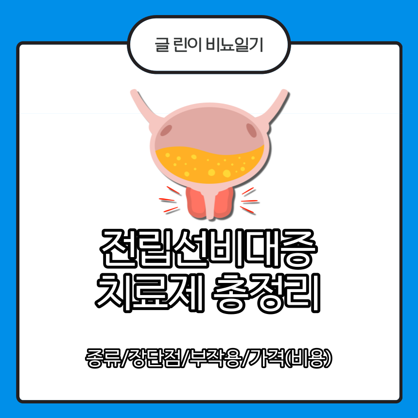  전립선비대증 치료제 총 정리 : 종류/장단점/부작용/가격(비용)