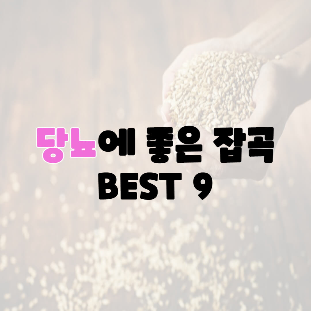  당뇨에 좋은 잡곡 BEST9