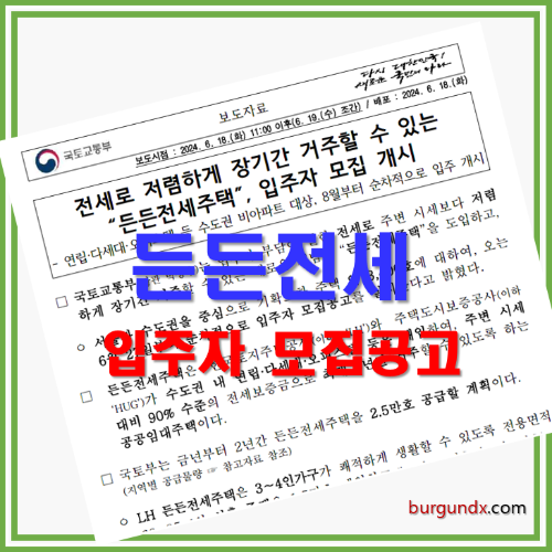 든든전세, 든든안심전세, LH든든전세, HUG든든전세