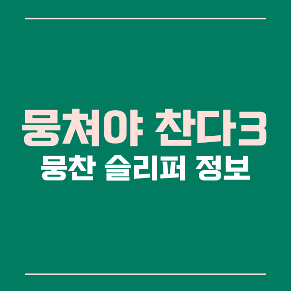 뭉찬슬리퍼